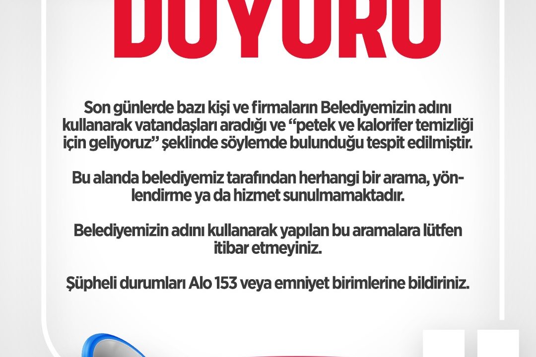 DÜZCE BELEDİYESİ’NDEN UYARI