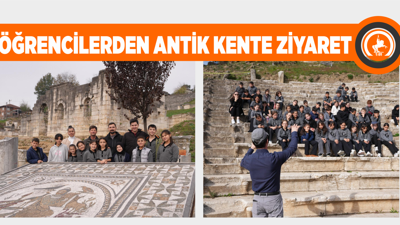 ÖĞRENCİLERDEN ANTİK KENTE ZİYARET