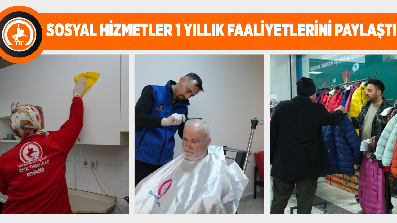SOSYAL HİZMETLER 1 YILLIK FAALİYETLERİNİ PAYLAŞTI