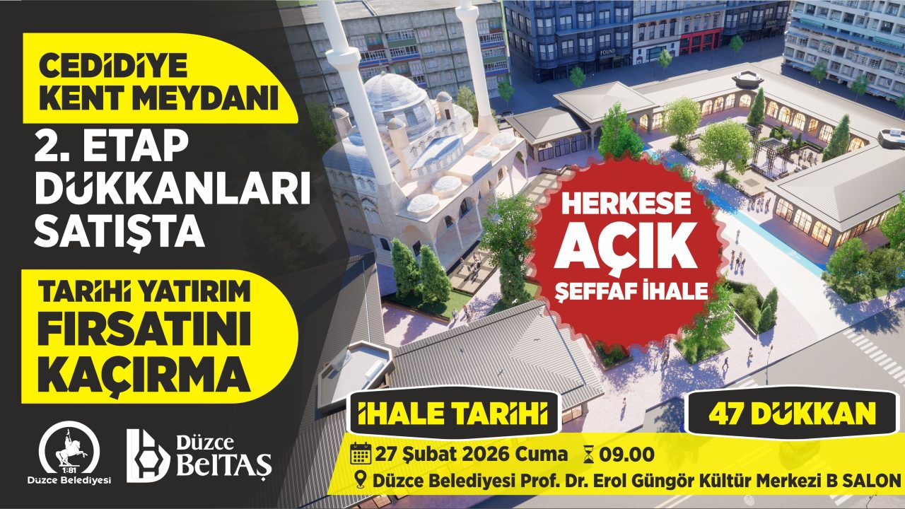 CEDİDİYE KENT MEYDANI 2. ETAP DÜKKANLARI SATIŞA ÇIKIYOR
