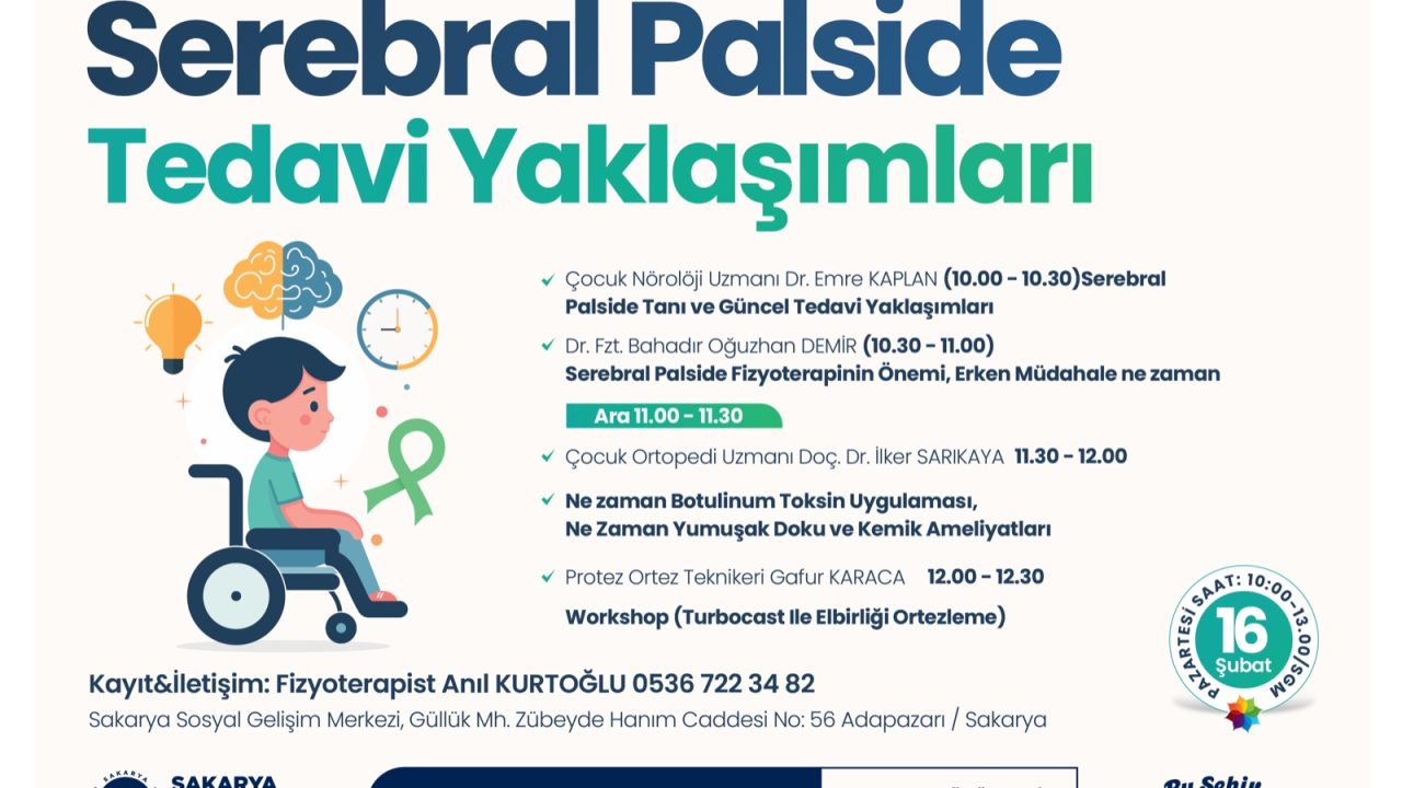 Uzmanlar Serebral Palsiyi anlatacak: Farkındalık programı 16 Şubat’ta