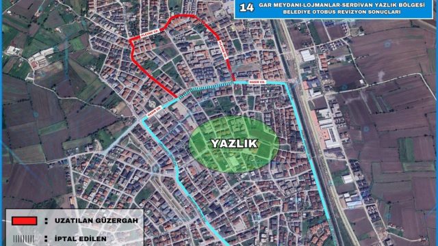 14 numaralı Yazlık hattının güzergahı uzatıldı