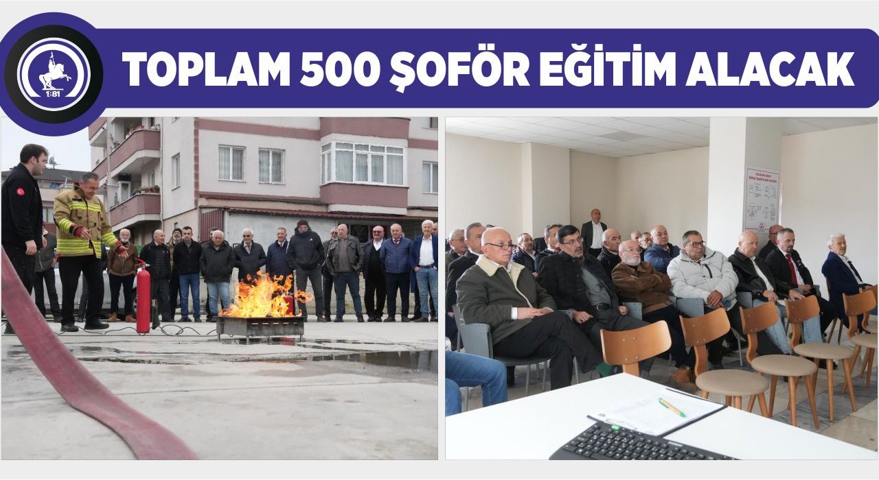 DÜZCE ULAŞIM A.Ş. ŞOFÖRLERİNE TEMEL YANGIN EĞİTİMİ