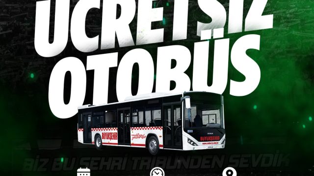 Büyükşehir’den Sakaryaspor maçı için ücretsiz ring seferi