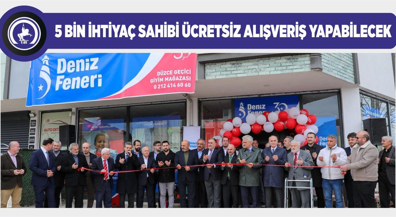 DENİZ FENERİ DERNEĞİ DÜZCE’DE GEÇİCİ GİYİM MAĞAZASI AÇTI