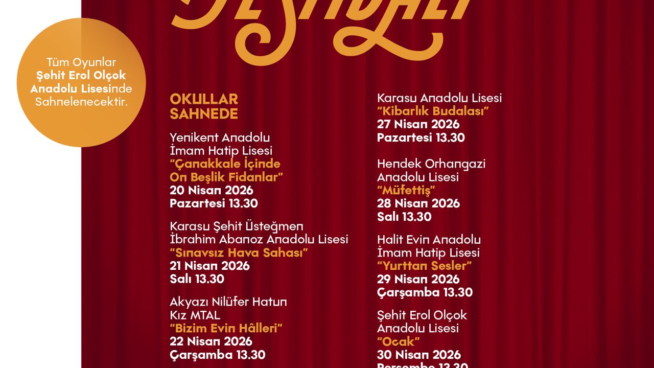 9. Liseler Arası Tiyatro Festivali başlıyor