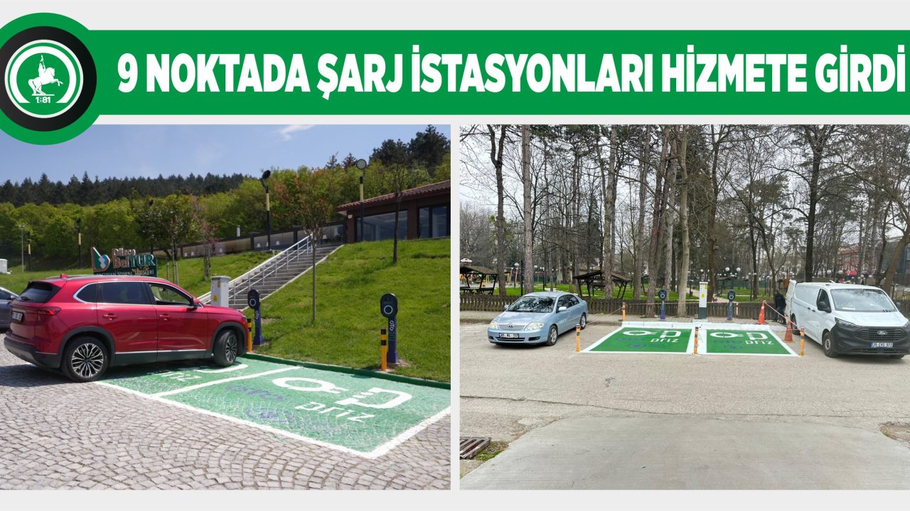 ELEKTRİKLİ ARAÇ ŞARJ İSTASYONLARI KURULDU