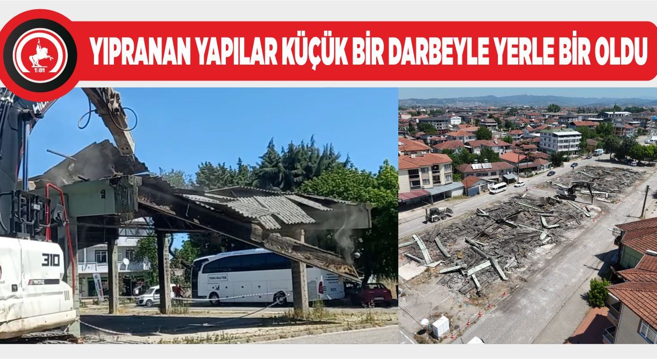 DÜZCE BELEDİYESİ RİSKLİ YAPILARI TEMİZLİYOR