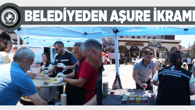 BELEDİYEDEN AŞURE İKRAMI