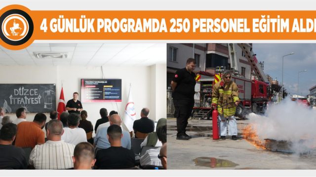 DÜZCE İTFAİYESİ'NDEN AKARYAKIT İSTASYONU ÇALIŞANLARINA YANGIN GÜVENLİĞİ EĞİTİMİ