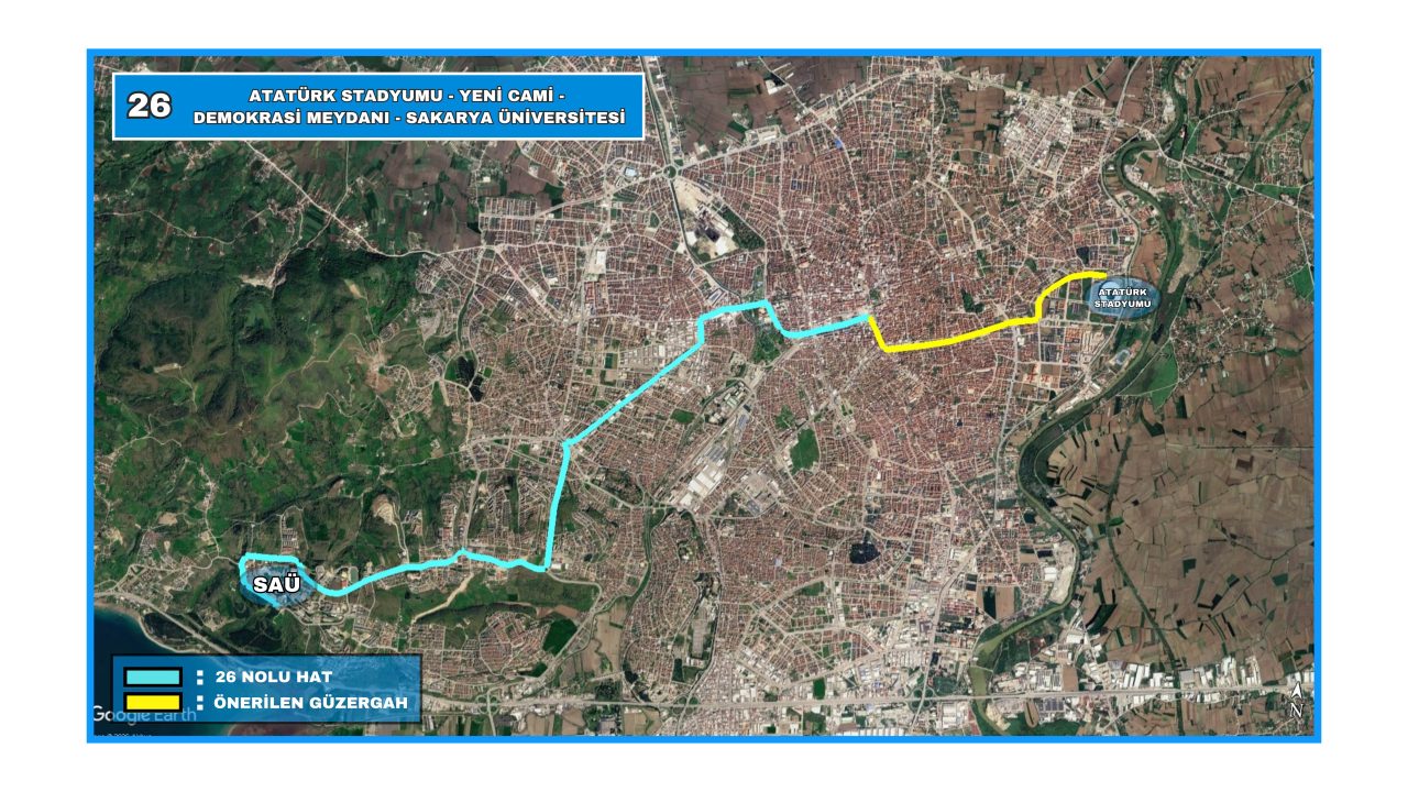 Büyükşehir’den 26 numaralı hatta yeni düzenleme: Kalkış noktası Stadyum oldu