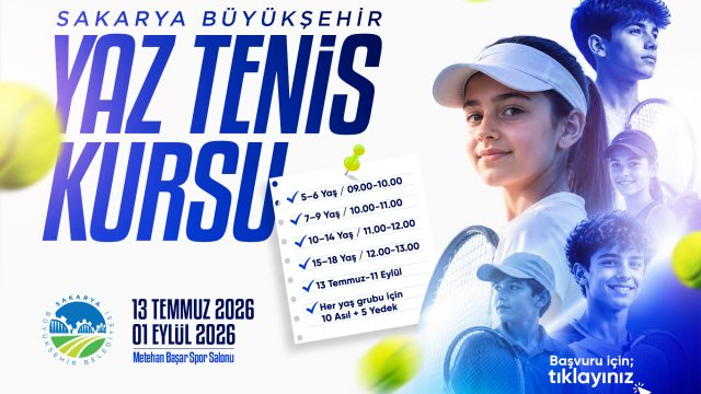 Yaz Spor Okulları’nda tenis kursları başlıyor