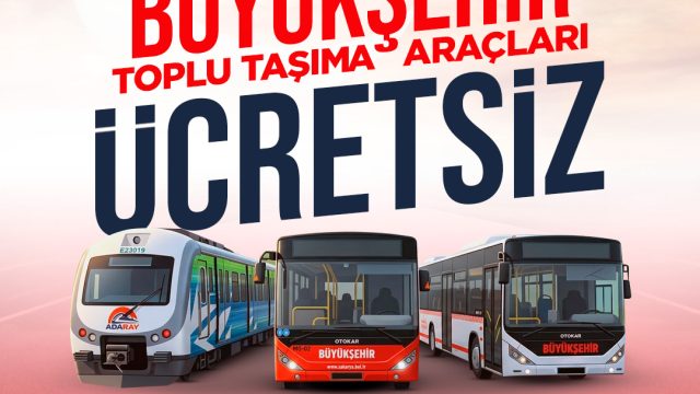 15 Temmuz Demokrasi ve Milli Birlik Günü’nde ulaşım ücretsiz