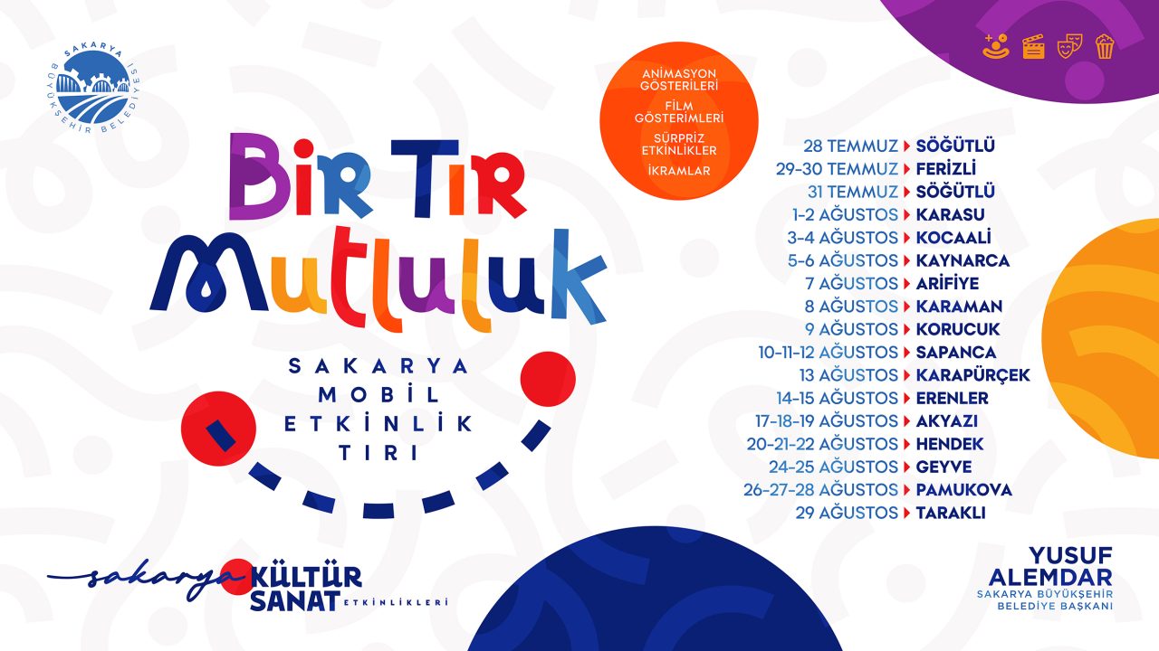 Bir Tır Mutluluk yaz boyunca Sakarya’yı dolaşacak