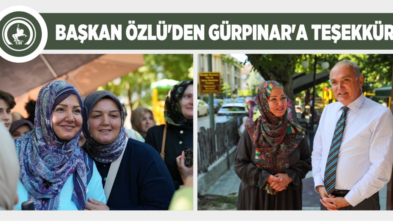 BAŞKAN ÖZLÜ’DEN GÜRPINAR’A TEŞEKKÜR