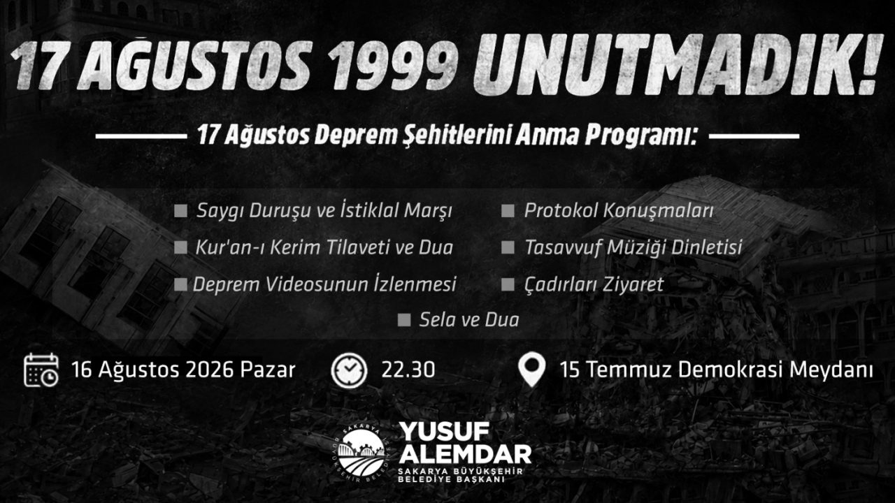 17 Ağustos depremi 27. yılında dualarla anılacak