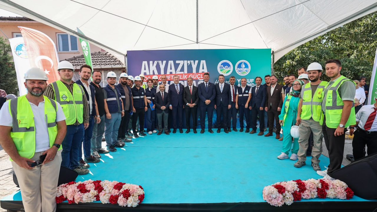 Akyazı’nın geleceğine 1 milyar TL’lik yatırım: “Tarihi bir günde ilçemizin su geleceğini güvence altına alıyoruz”
