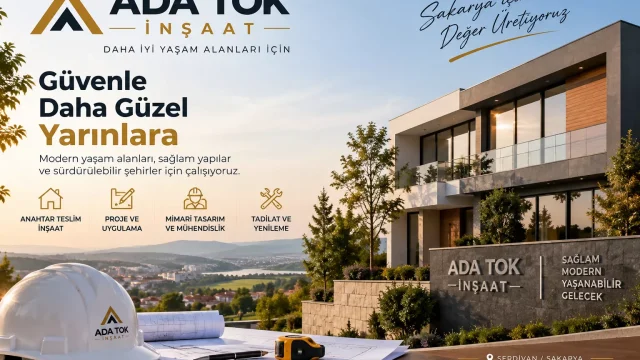 Ada Tok İnşaat Sakarya’da Anahtar Teslim Yapı Çözümleriyle Öne Çıkıyor