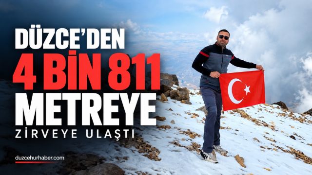 Düzce'den 4 bin 811 metreye: Haydar Sacit Savalan'ın zirvesine çıktı
