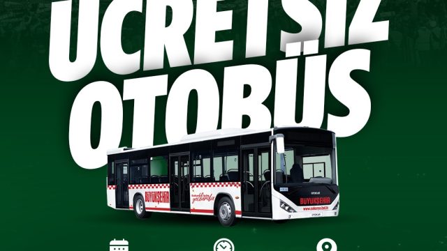 Büyükşehir’den Sakaryaspor maçı için ücretsiz ring seferi