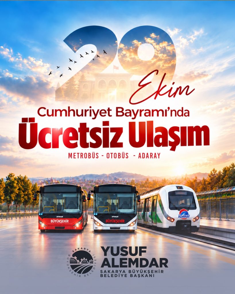 29 Ekim Cumhuriyet Bayramı’nda ulaşım ücretsiz