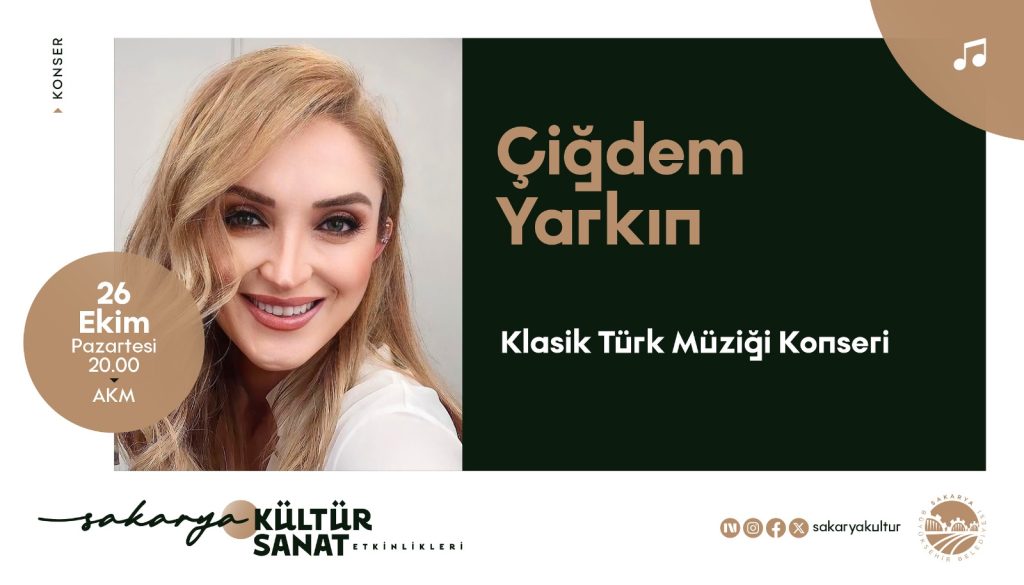 Ekim takvimi yeni haftaya Çiğdem Yarkın konseriyle başlıyor