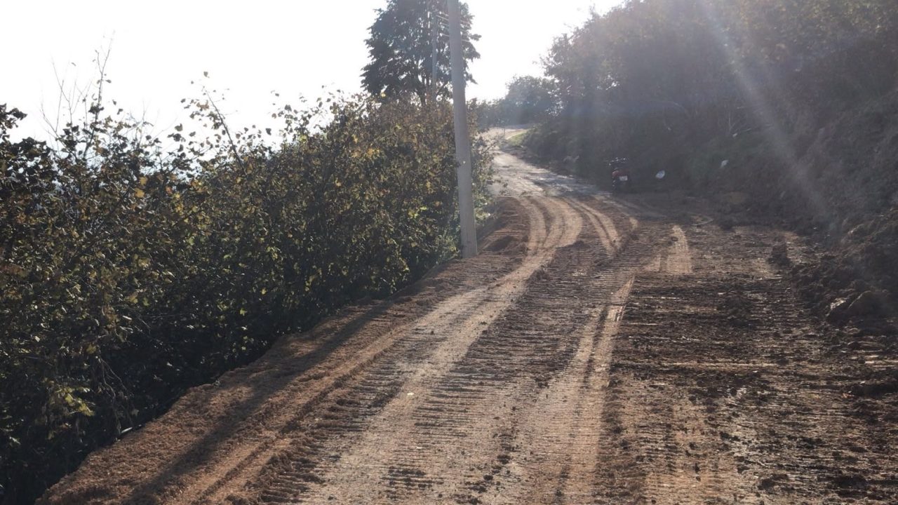 Çamlısu’da yağış nedeniyle kayan yol güçlendirildi! Çalışmalar tamamlandı