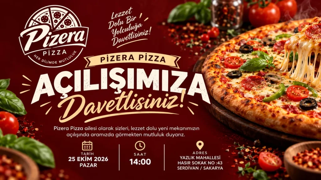 Pizera Pizza Kapılarını Açıyor