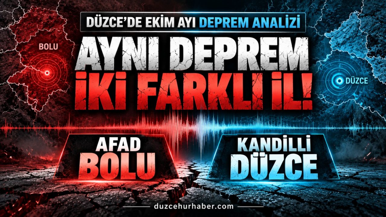 Düzce’de ekim ayının deprem kayıtlarında dikkat çeken fark: AFAD Bolu, Kandilli Düzce dedi!