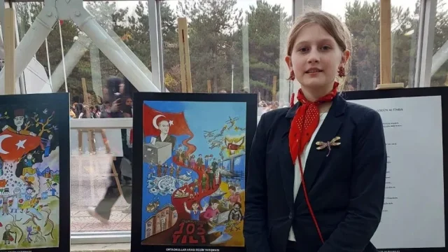 Düzceli Meryem Tural Türkiye Üçüncüsü Oldu! Resim Yarışmasında Büyük Başarı