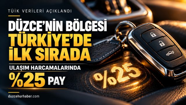 Düzce’nin bulunduğu bölge ulaşım harcamalarında Türkiye birincisi: Yüzde 25