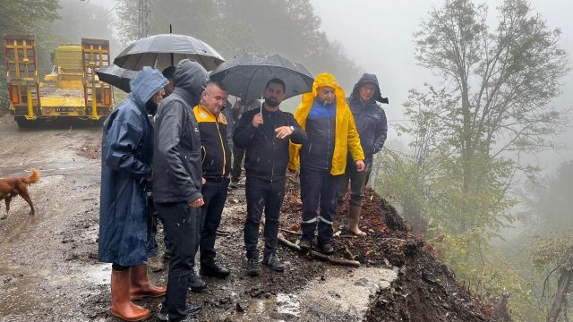 Fazlı Koç, Düzce’de yağış sonrası yürütülen çalışmaları inceledi