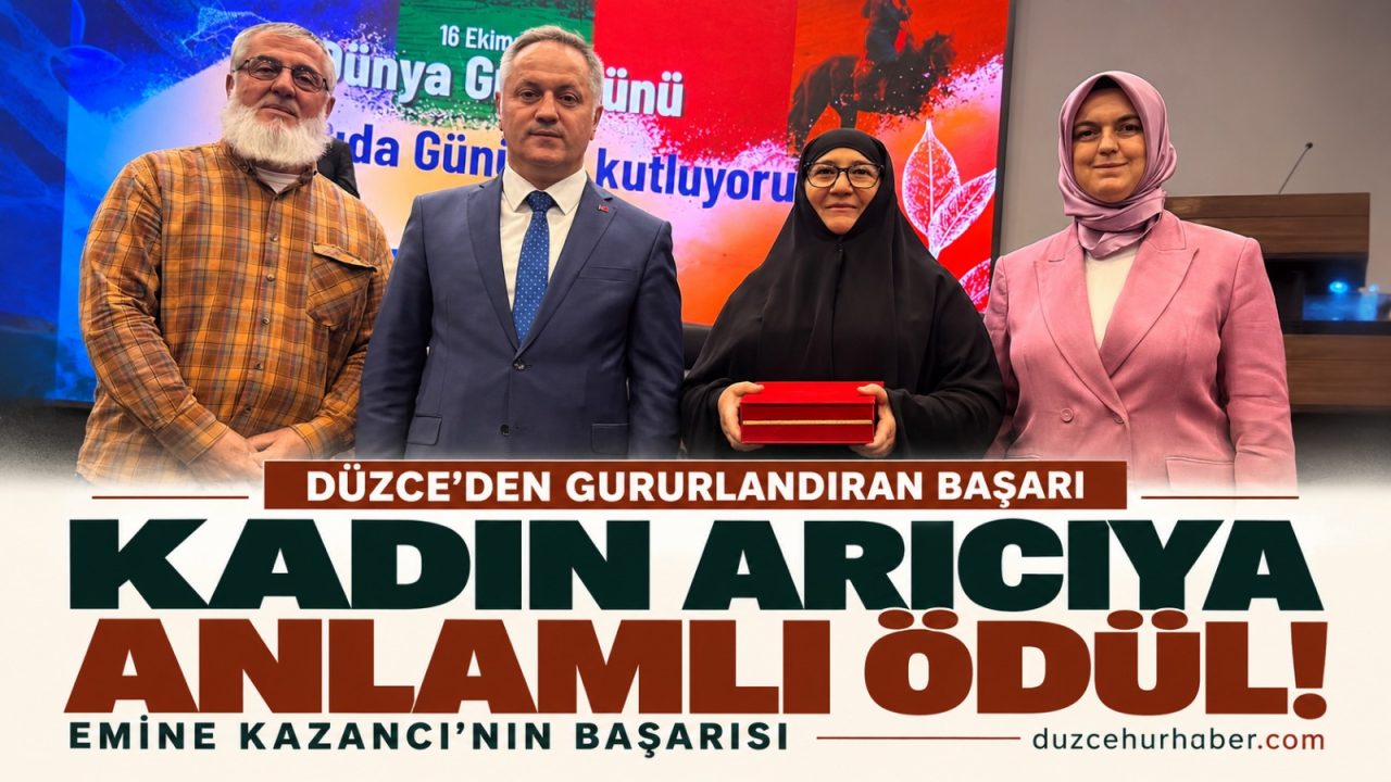 İzmir’deki Dünya Gıda Günü etkinliğinde Düzceli üreticiye ödül