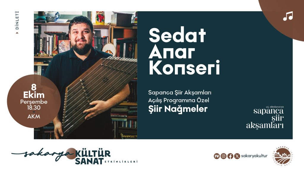 25. Uluslararası Sapanca Şiir Akşamları AKM’de başlıyor