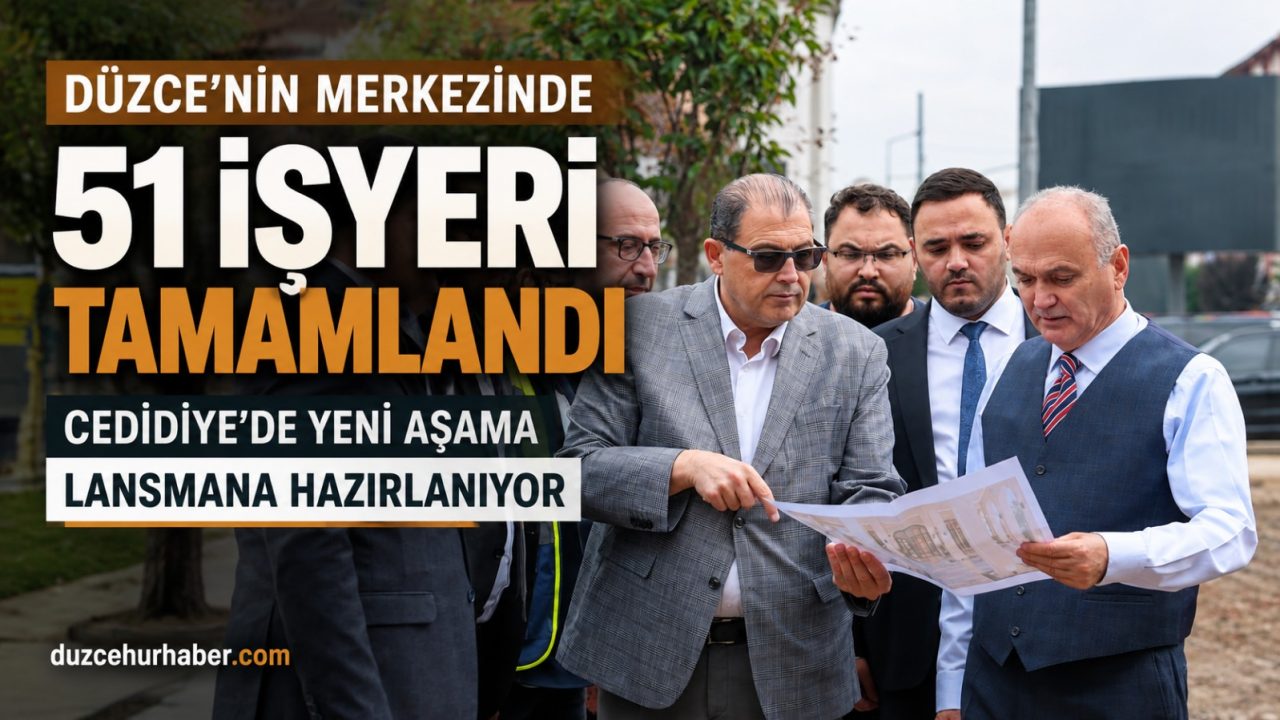 Düzce'nin merkezinde 51 işyeri tamamlandı: Lansmana hazırlanıyor