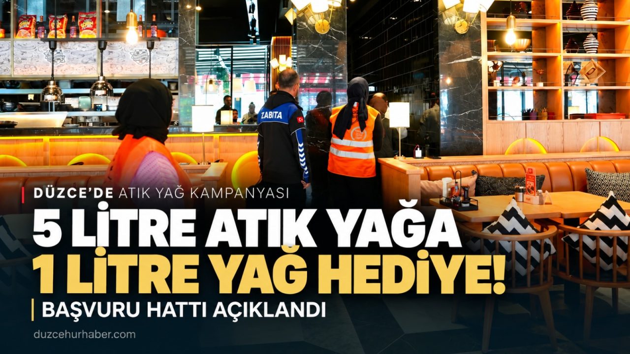 Düzce Belediyesinden atık yağ kampanyası: 5 litre getirene 1 litre yağ