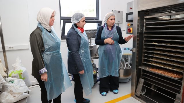 Elif Makas, Düzce Teknopark'ta kadın girişimcinin çalışmalarını inceledi