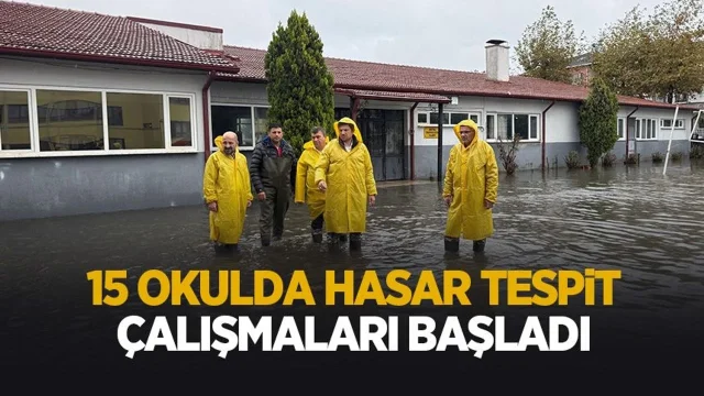 Selden etkilenen 15 okulda hasar tespit çalışmaları sürüyor