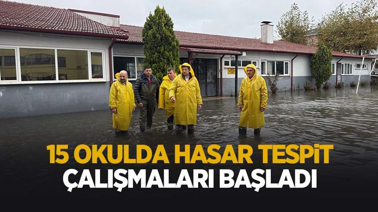 Selden etkilenen 15 okulda hasar tespit çalışmaları sürüyor