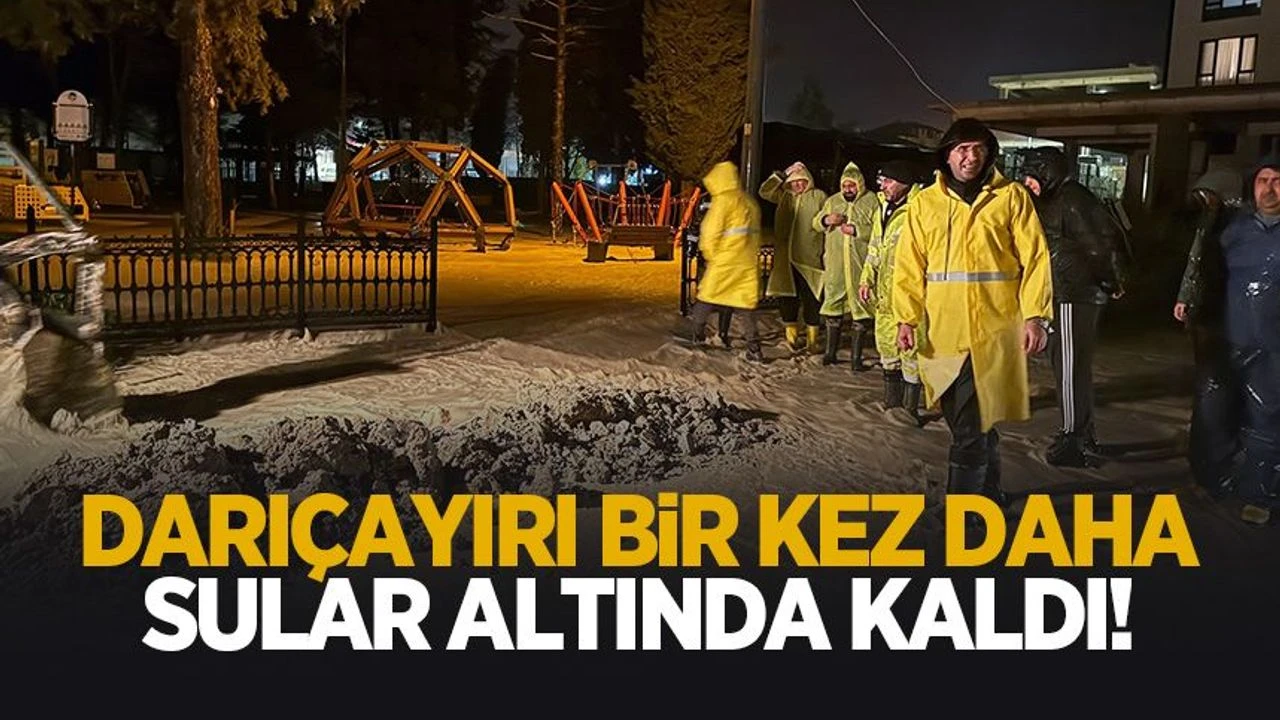 Darıçayırı'nı bir kez daha sel vurdu