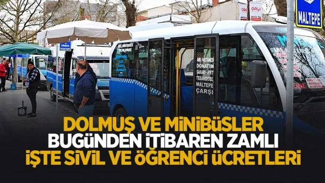 Sakarya'da dolmuş ve minibüs ücretleri zamlandı