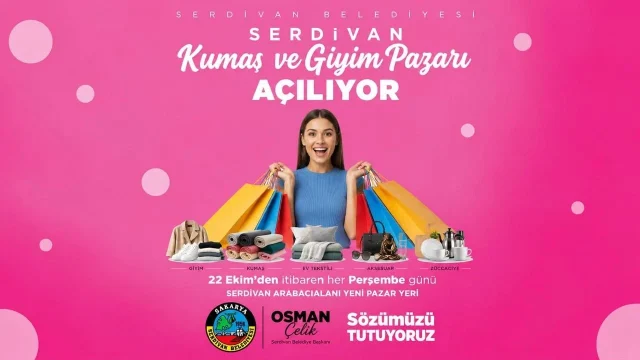 Serdivan’da Kumaş ve Giyim Pazarı yarın açılıyor