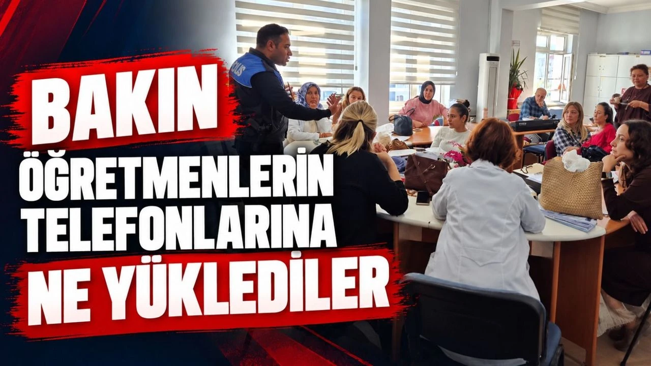 ÖĞRETMENİN TELEFONLARINA YÜKLEDİLER