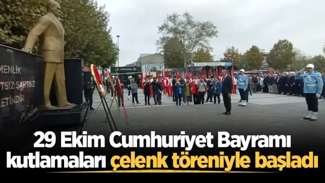 Sakarya'da 29 Ekim Cumhuriyet Bayramı kutlamaları çelenk töreniyle başladı