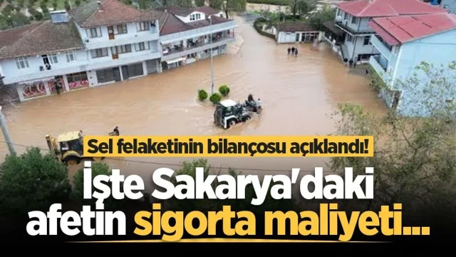 Sel felaketinin bilançosu açıklandı! İşte Sakarya'daki afetin sigorta maliyeti...
