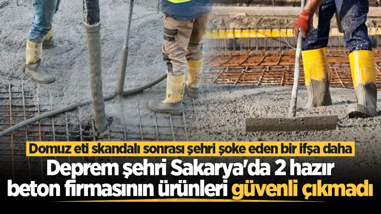 Domuz eti skandalı sonrası şehri şoke eden bir ifşa daha: Deprem şehri Sakarya'da 2 hazır beton firmasının ürünleri güvenli çıkmadı