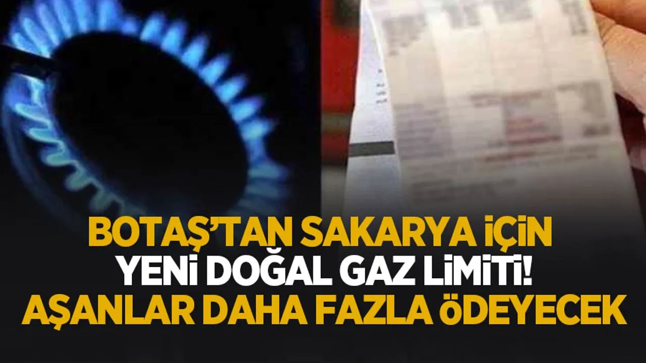 Sakarya'nın doğalgaz limitleri güncellendi! Bu limitleri aşanlar fazla ödeyecek