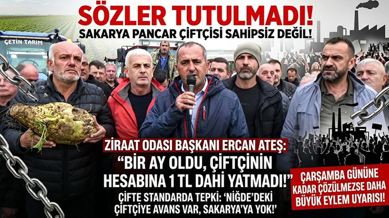 Ziraat Odası Başkanı Ercan Ateş'ten Şeker Fabrikası tepkisi! Sakarya pancar çiftçisi sahipsiz değildir