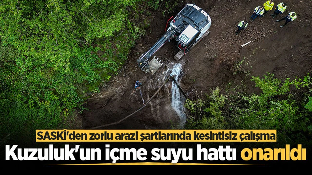 Kuzuluk'un içme suyu hattı onarıldı