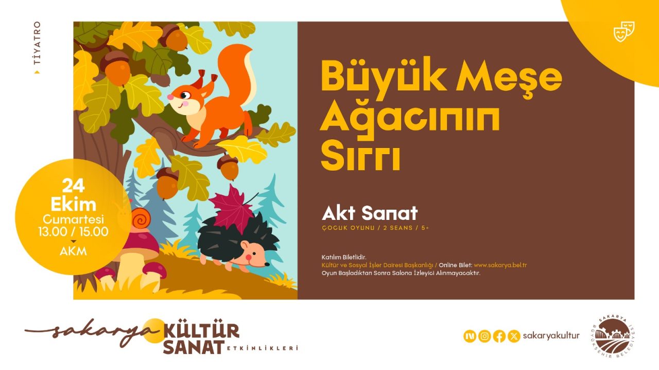 AKM’de hafta sonu çocuk tiyatrosu ve şifa söyleşisi olacak